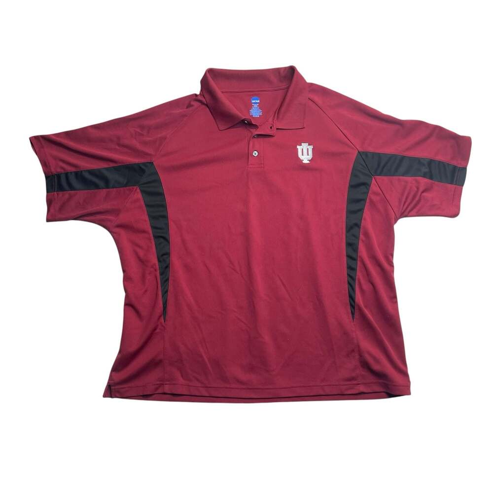 Indiana Hoosiers NCAA Polo Shirt Men’s 2XL Red Black KAI Performance